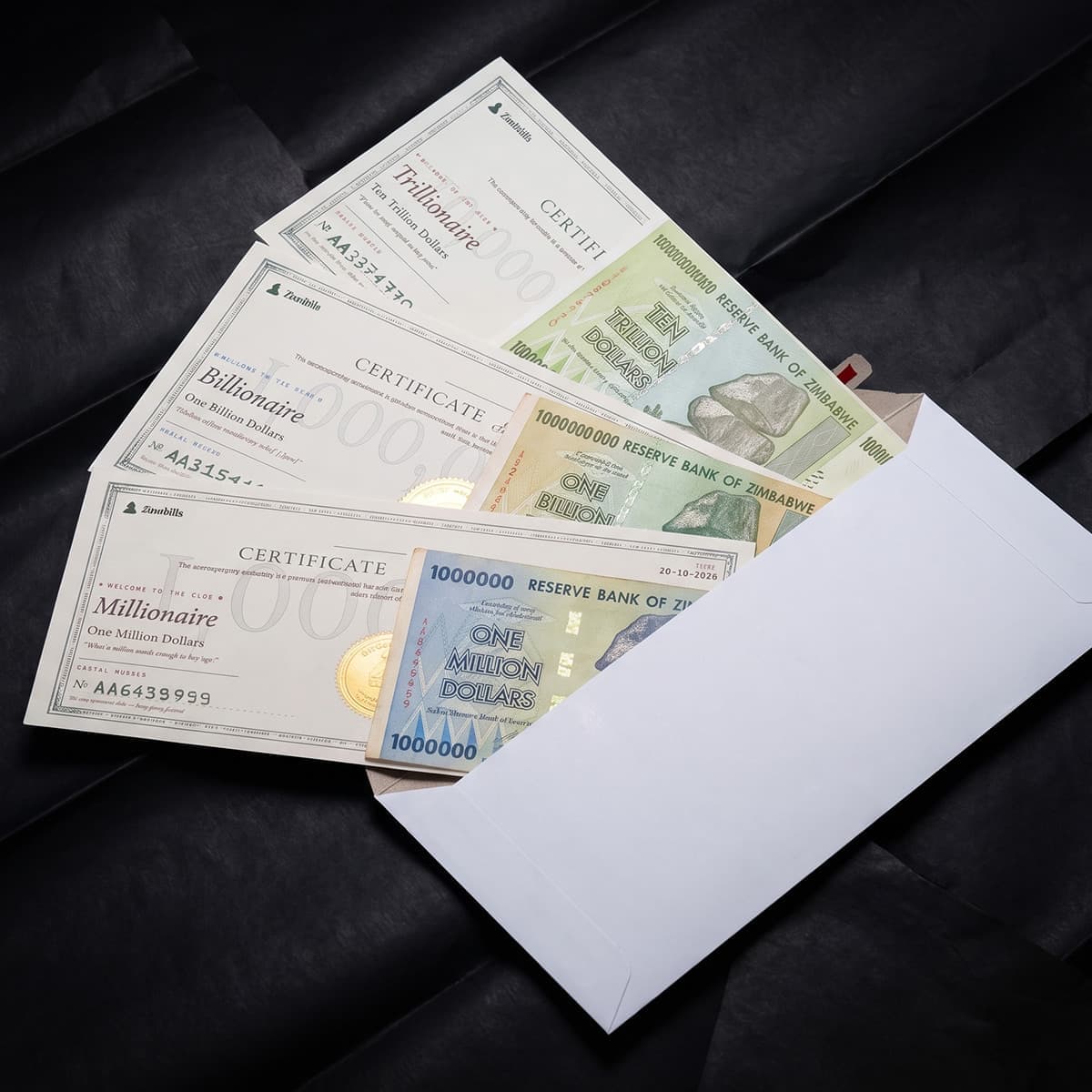 The Complete Collection's three Certificates of Authenticity with their envelope